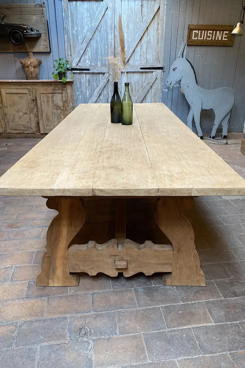 Table de monastère en chêne Début XXème