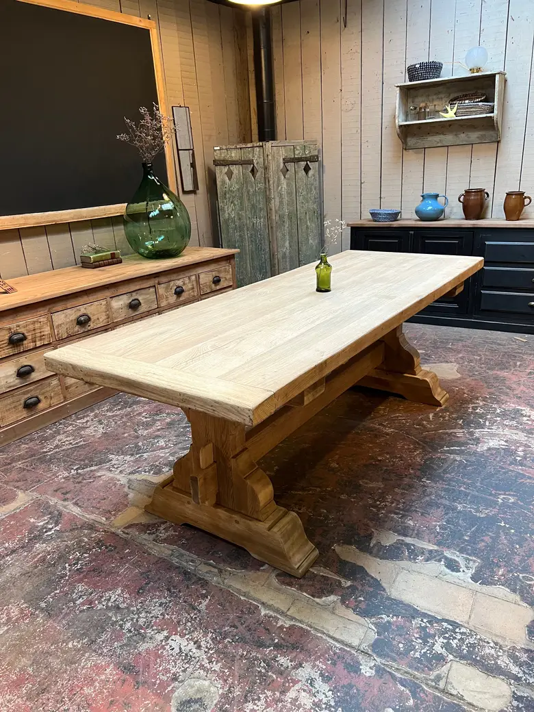Table de monastère en chêne Début XXème