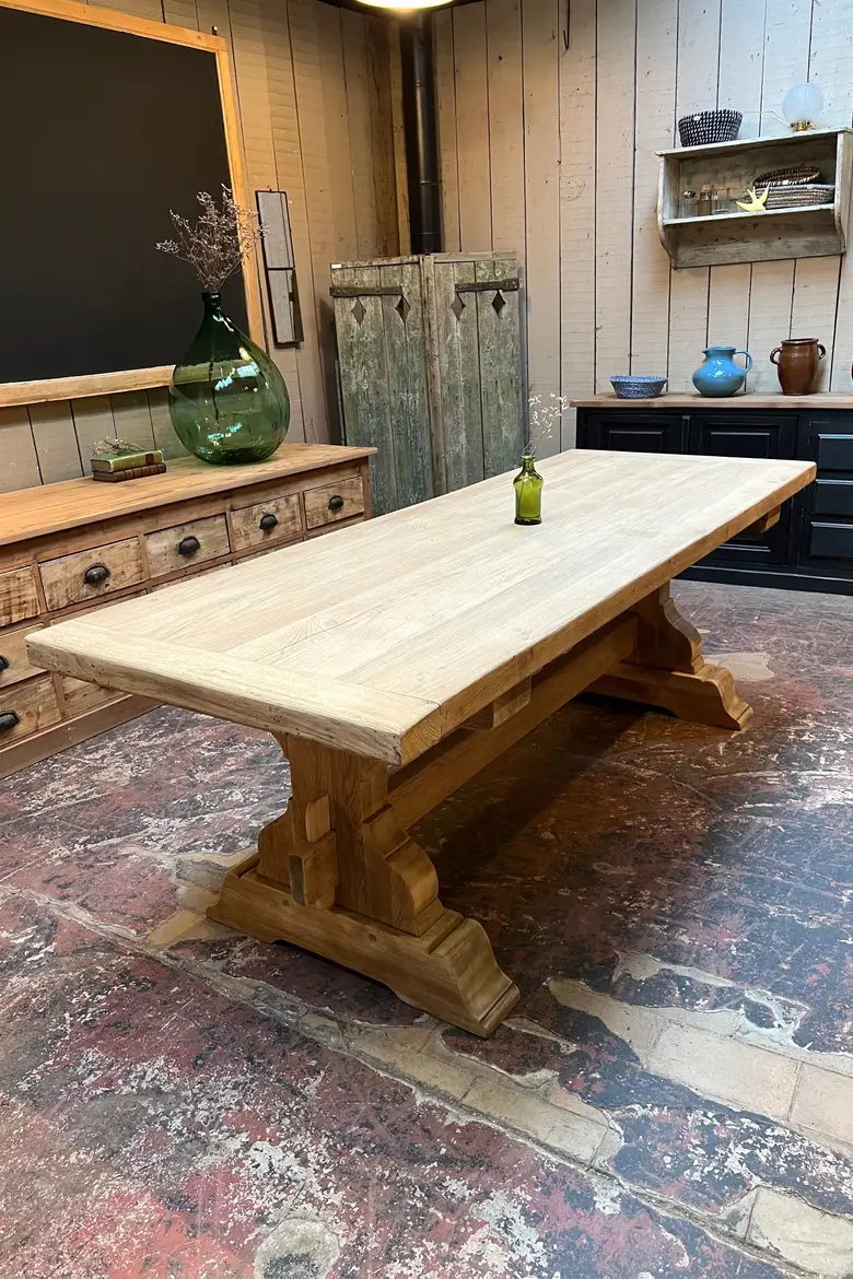 Table de monastère en chêne Début XXème