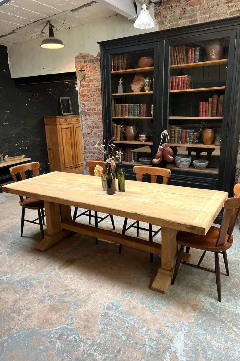 Table de monastère en chêne Début XXème
