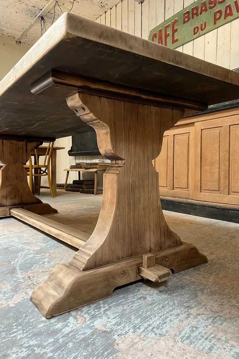 Table de monastère en chêne Début XXème