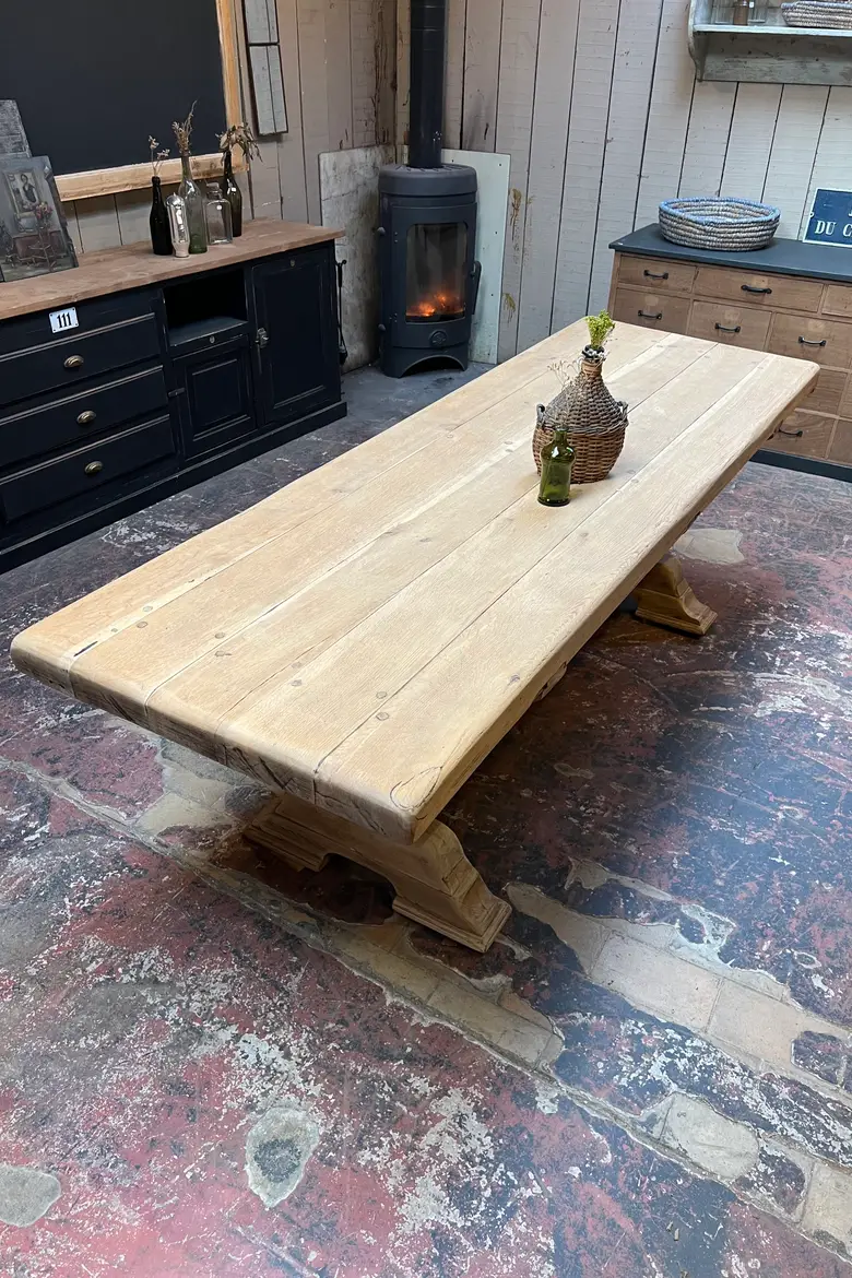 Table de monastère en chêne Début XXème