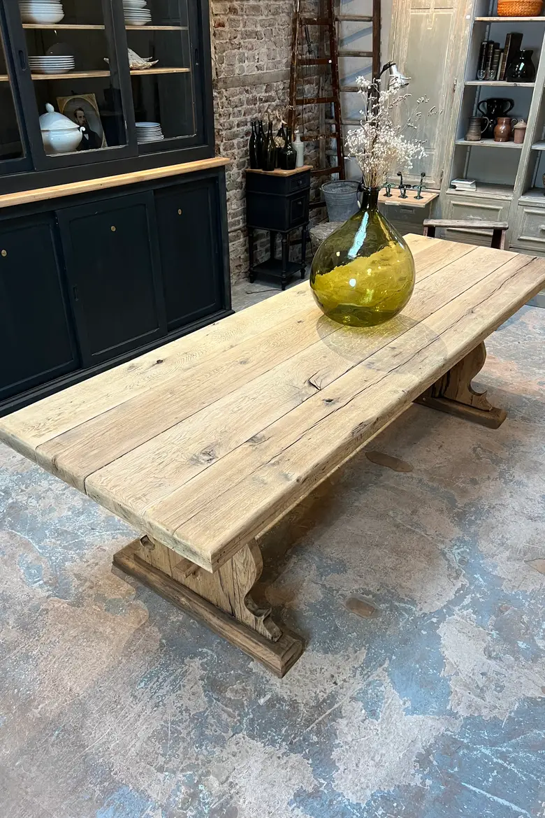 Table de monastère en chêne Début XXème