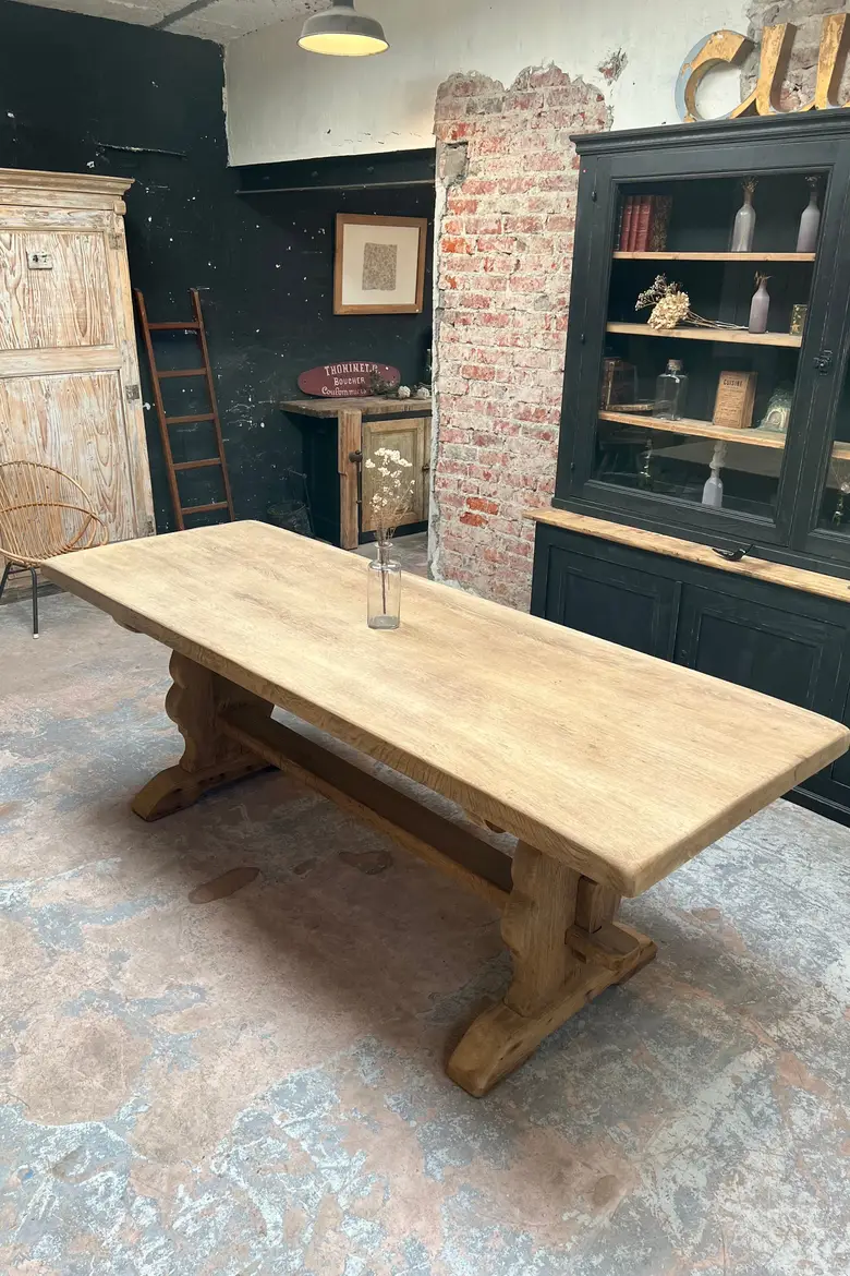 Table de monastère en chêne Début XXème