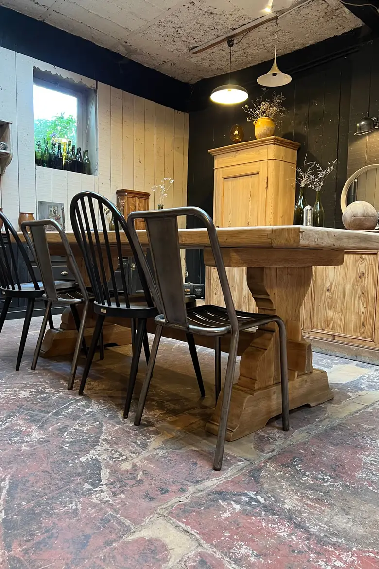 Table de monastère en chêne Début XXème