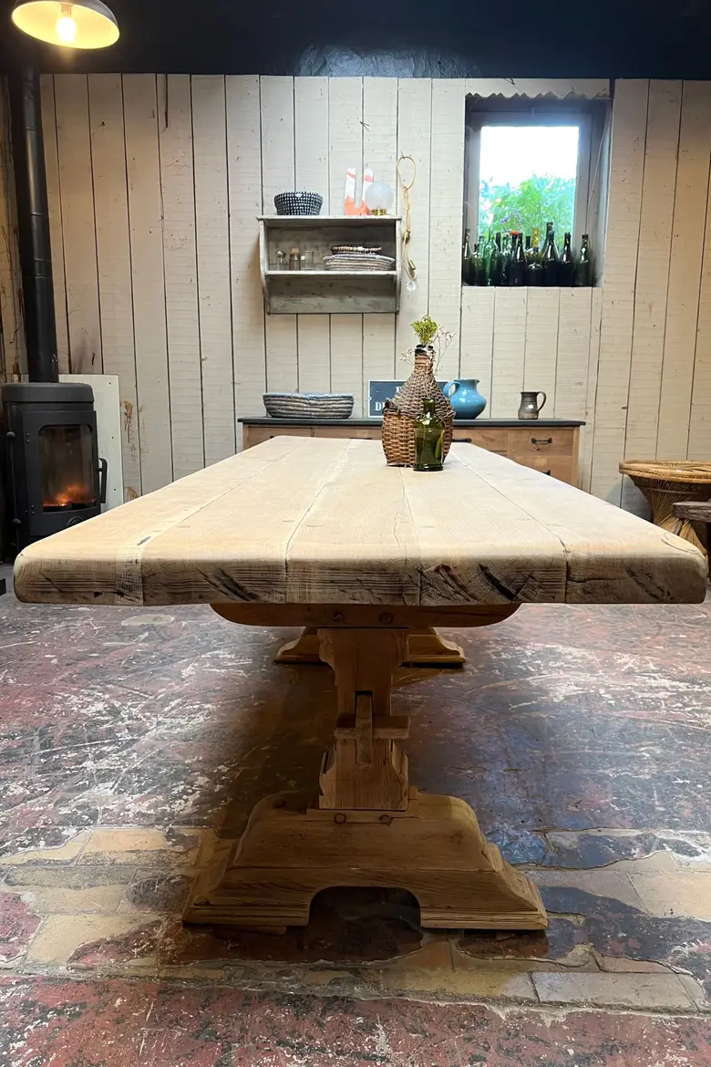 Table de monastère en chêne Début XXème