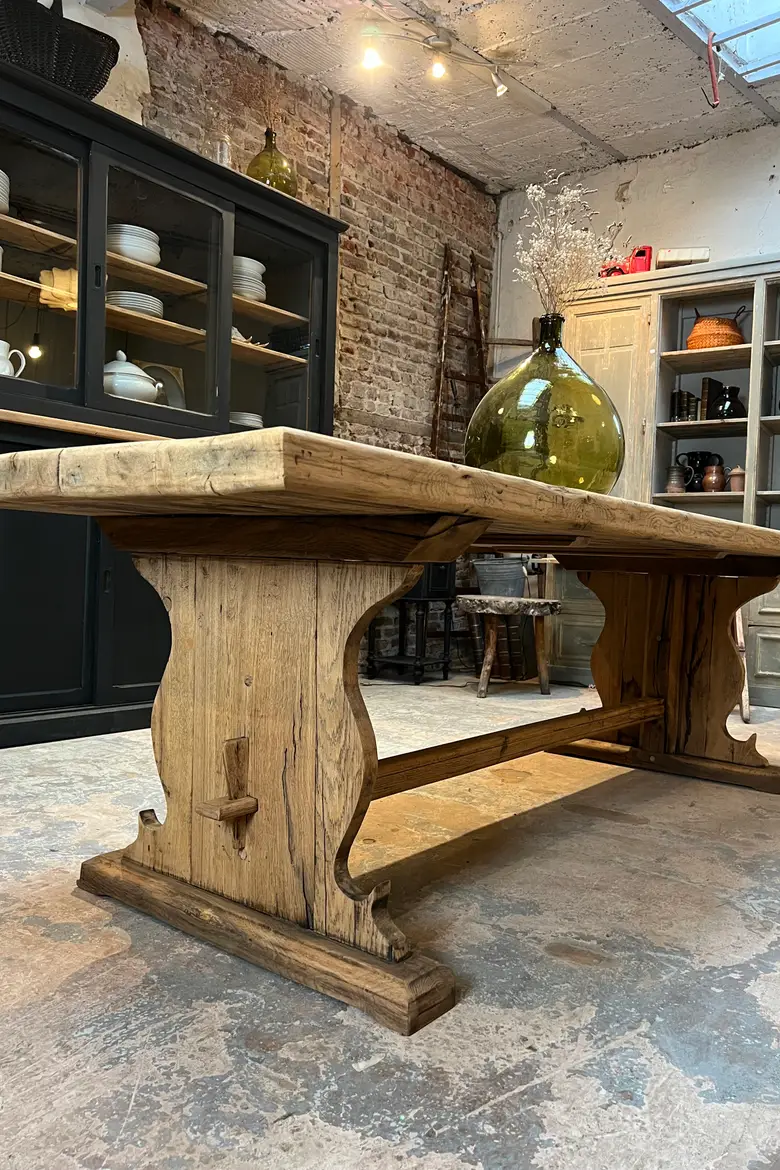 Table de monastère en chêne Début XXème