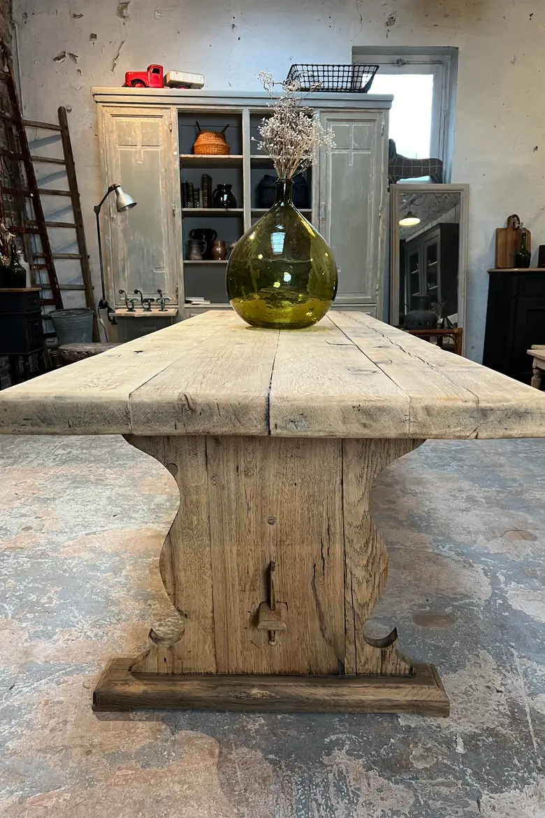 Table de monastère en chêne Début XXème