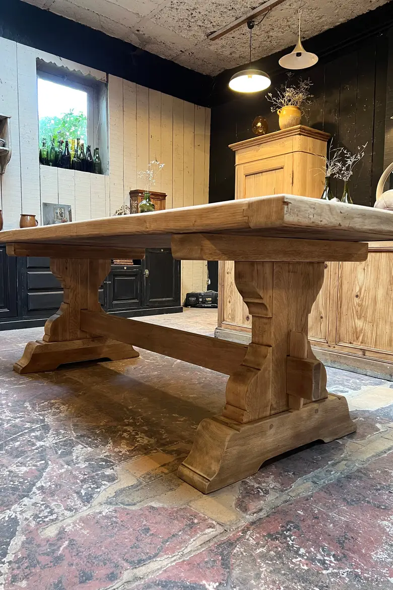 Table de monastère en chêne Début XXème