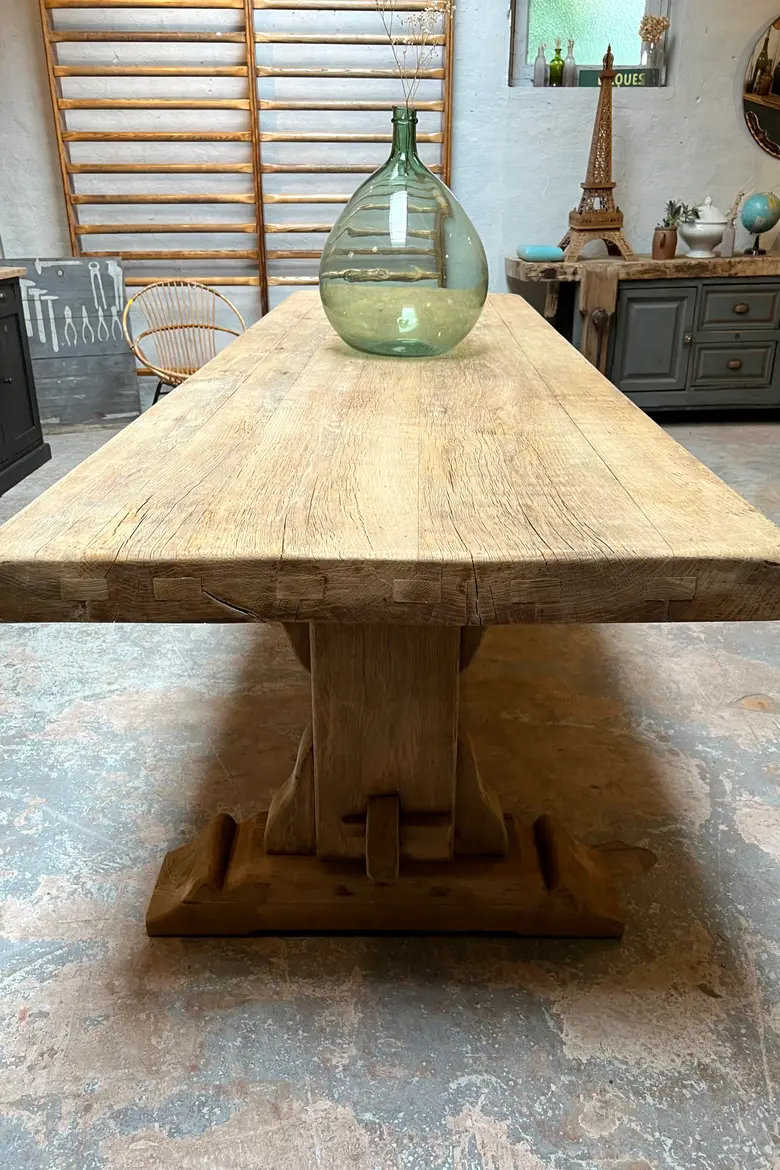Table de monastère en chêne Début XXème
