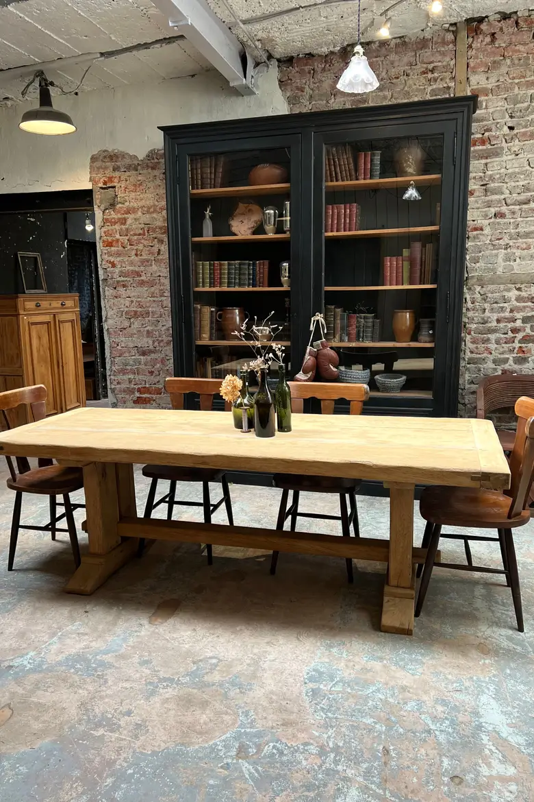 Table de monastère en chêne Début XXème