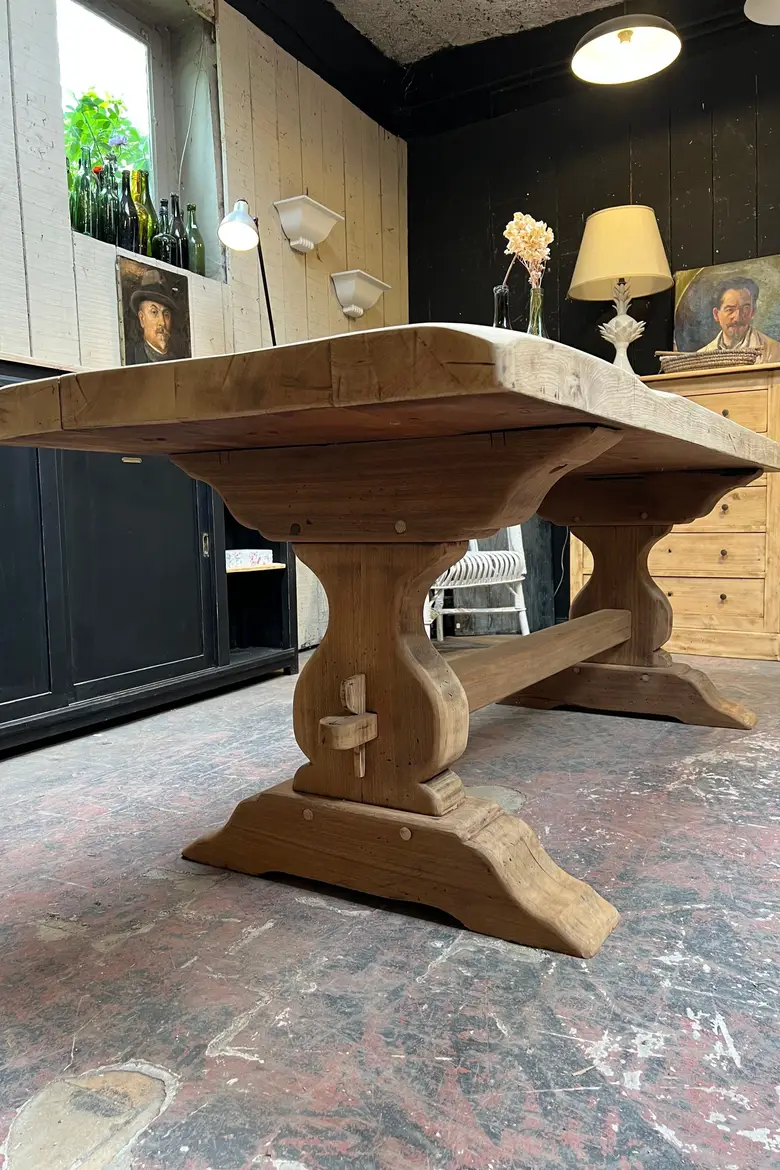 Table de monastère en chêne Début XXème