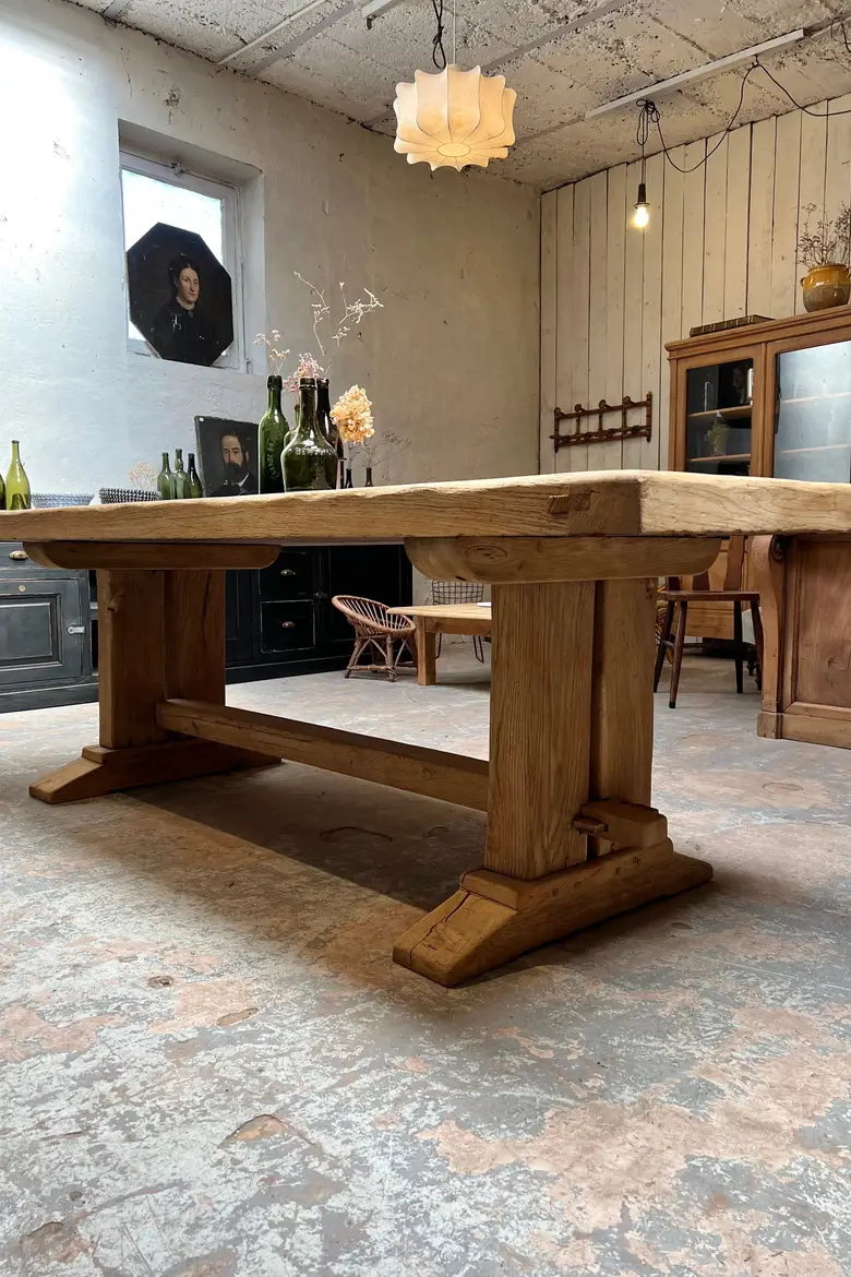 Table de monastère en chêne Début XXème