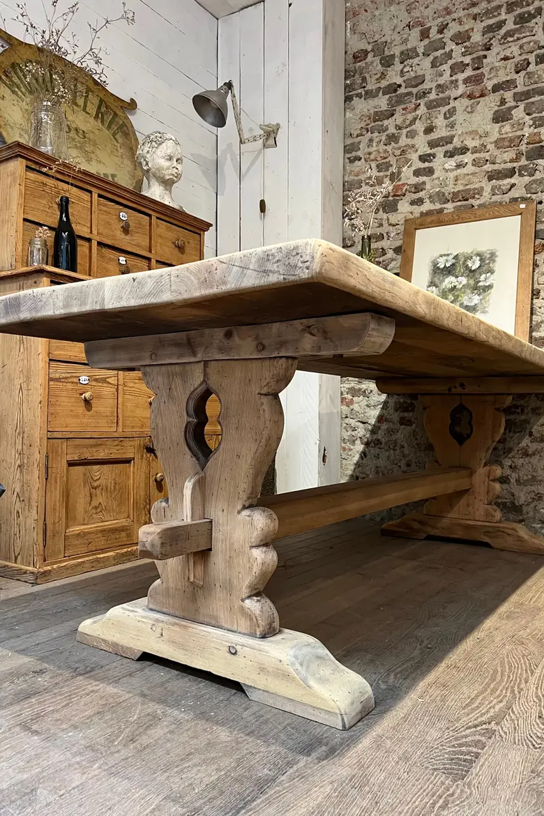 Table de monastère en chêne Début XXème