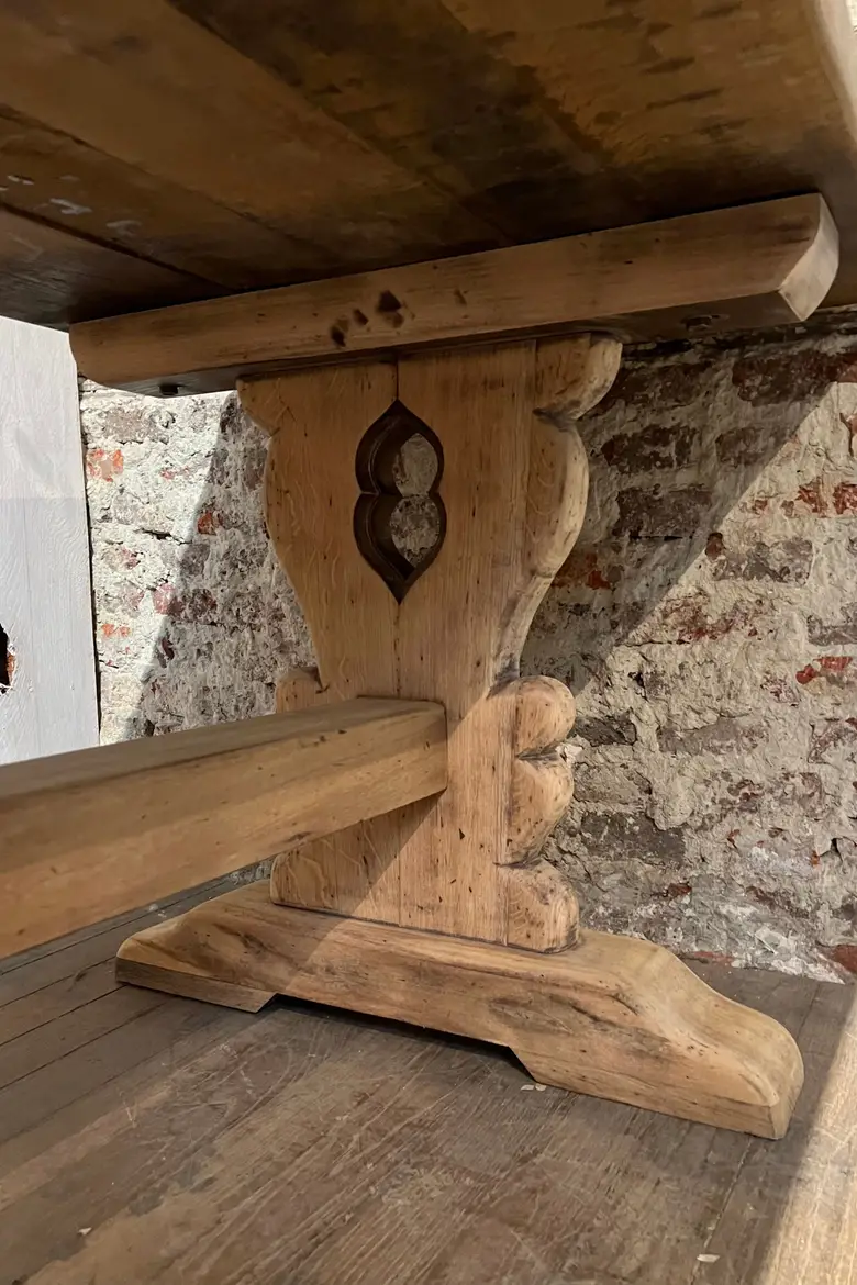 Table de monastère en chêne Début XXème