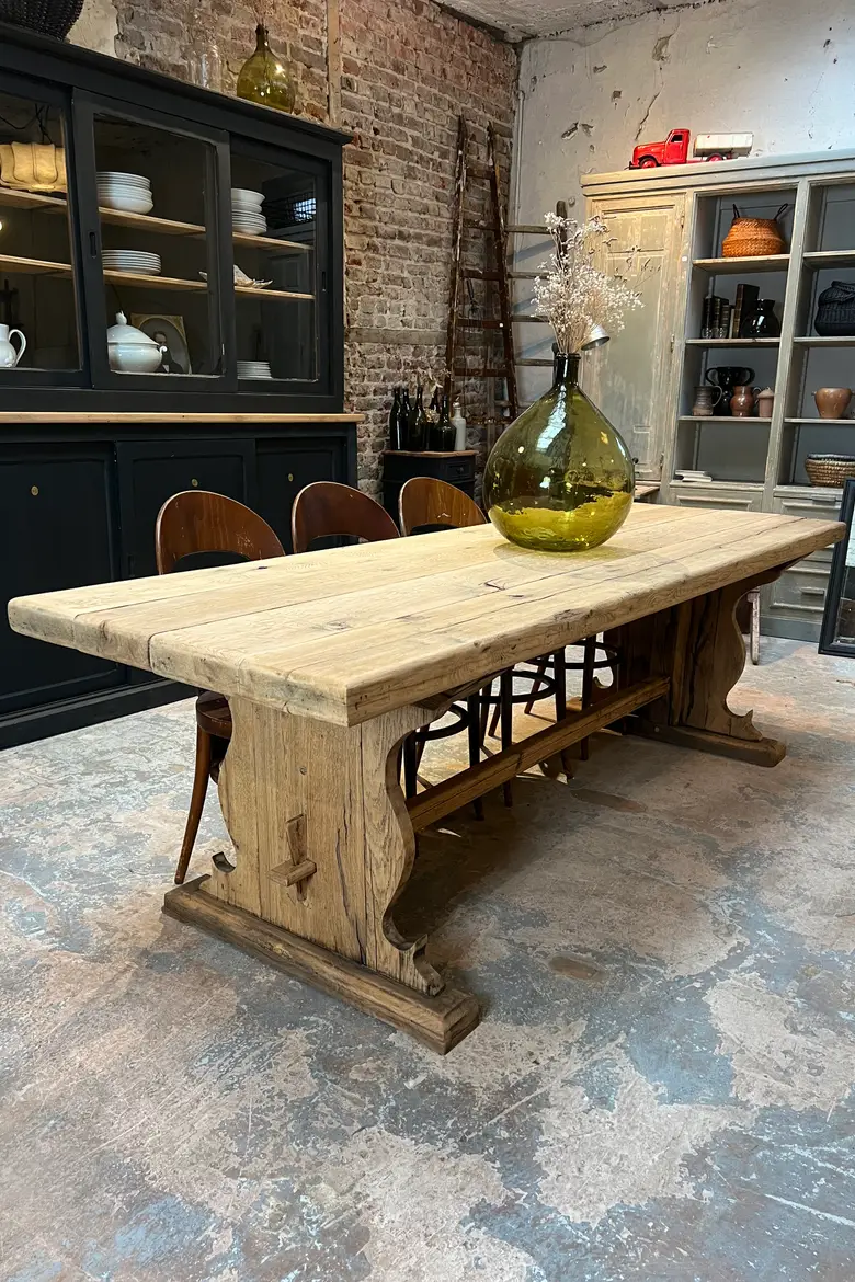 Table de monastère en chêne Début XXème
