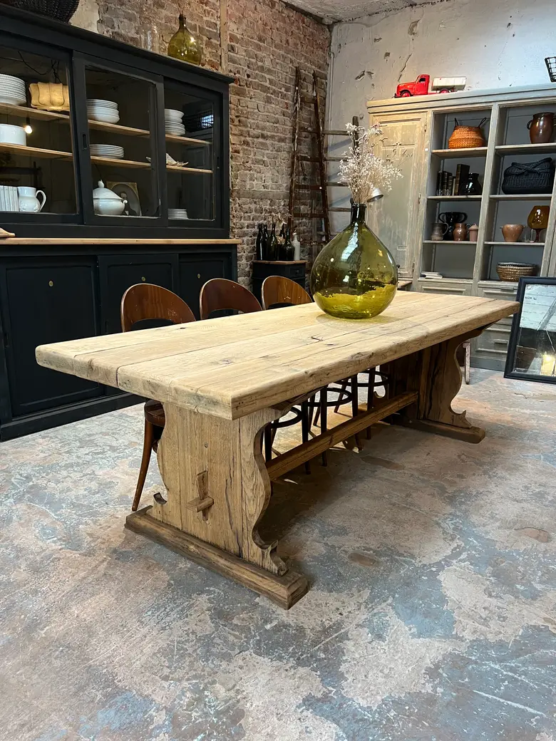 Table de monastère en chêne Début XXème