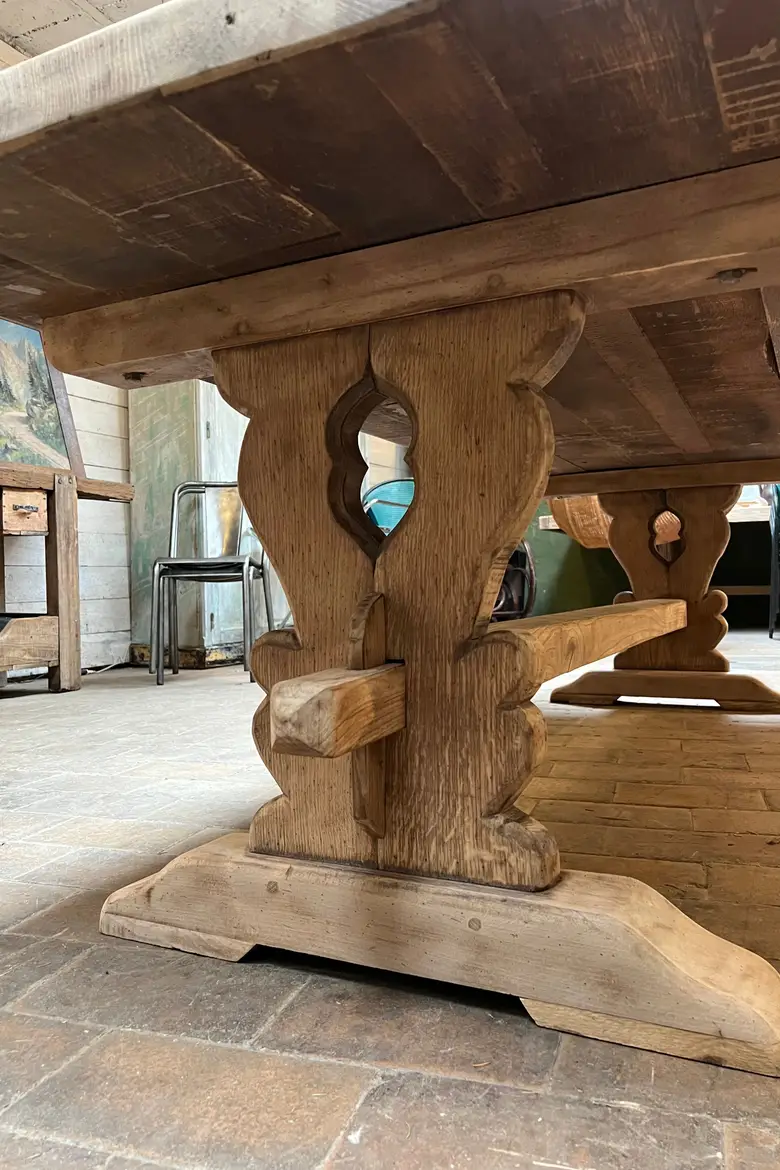 Table de monastère en chêne Début XXème