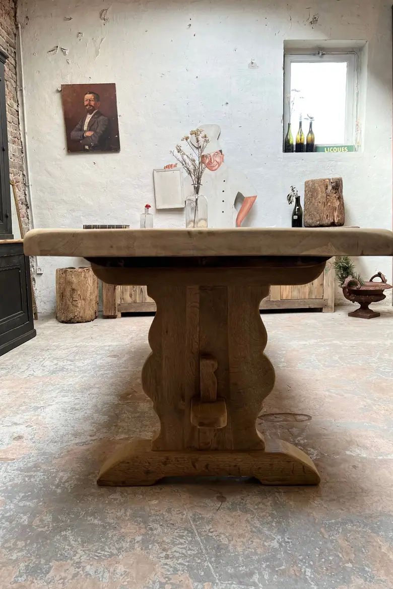 Table de monastère en chêne Début XXème