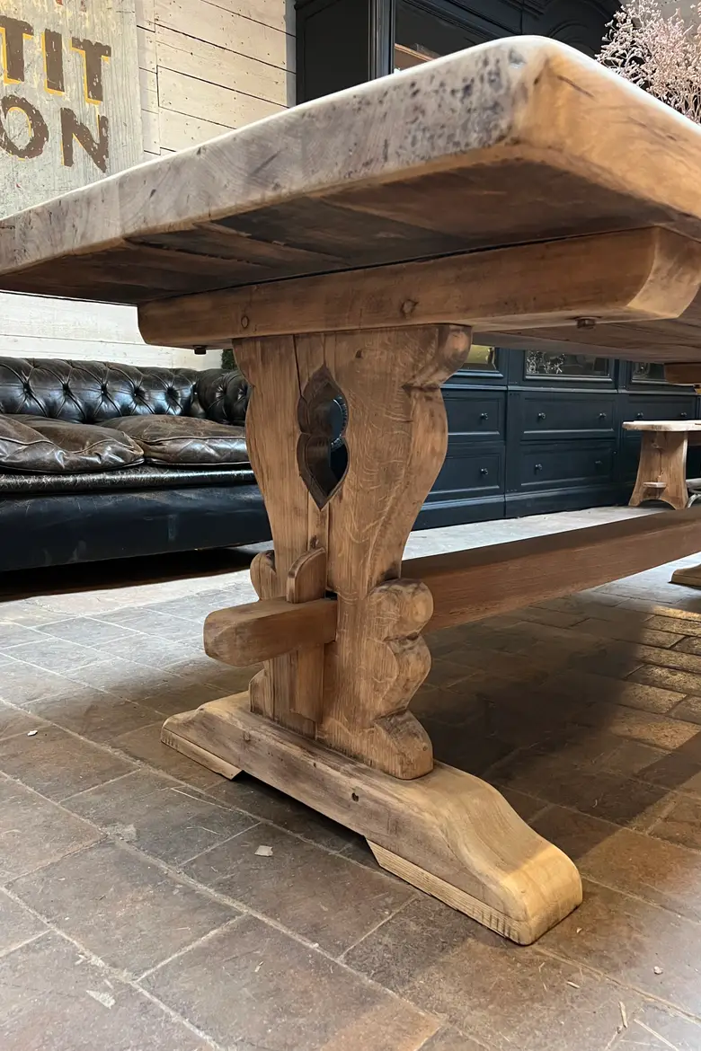 Table de monastère en chêne Début XXème