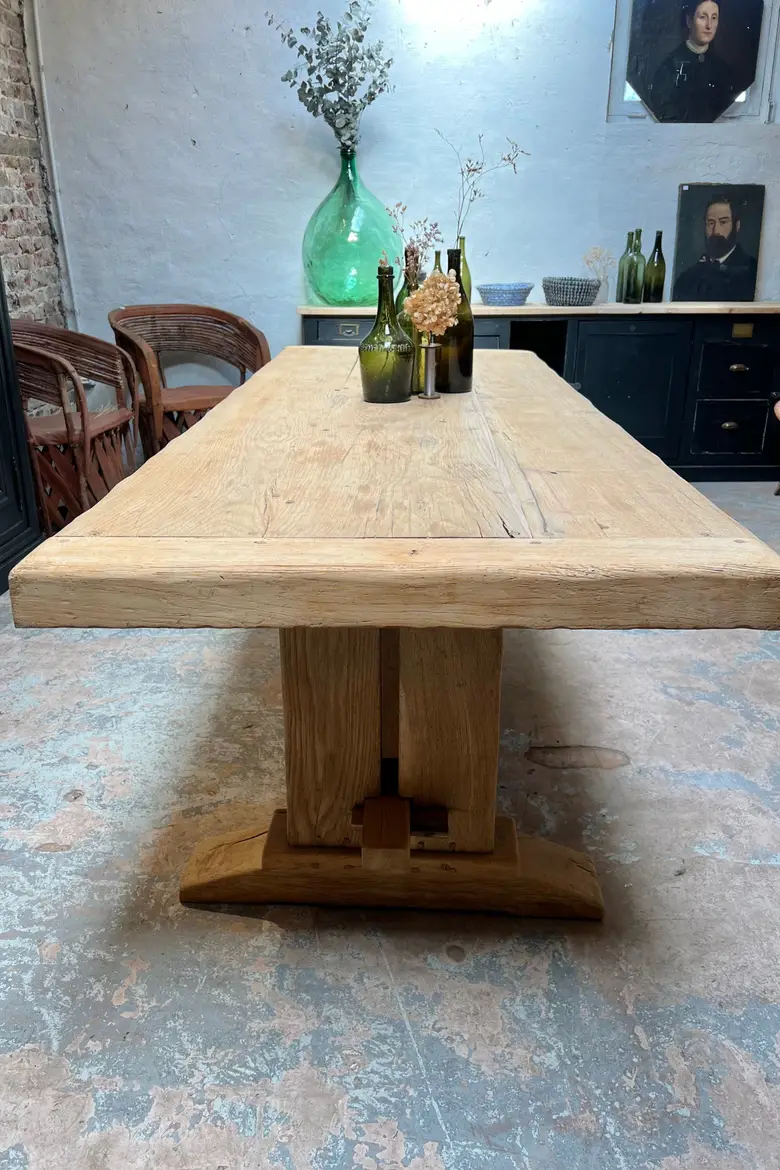 Table de monastère en chêne Début XXème
