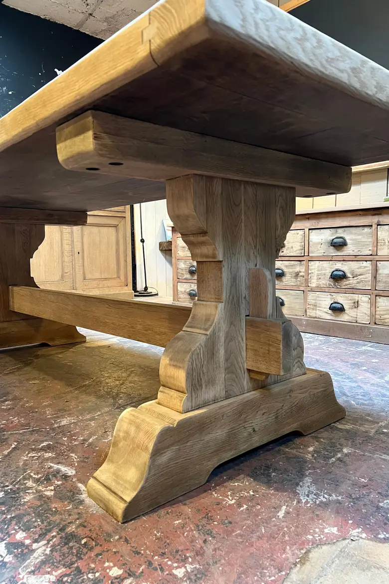 Table de monastère en chêne Début XXème