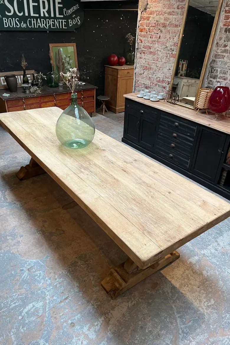 Table de monastère en chêne Début XXème