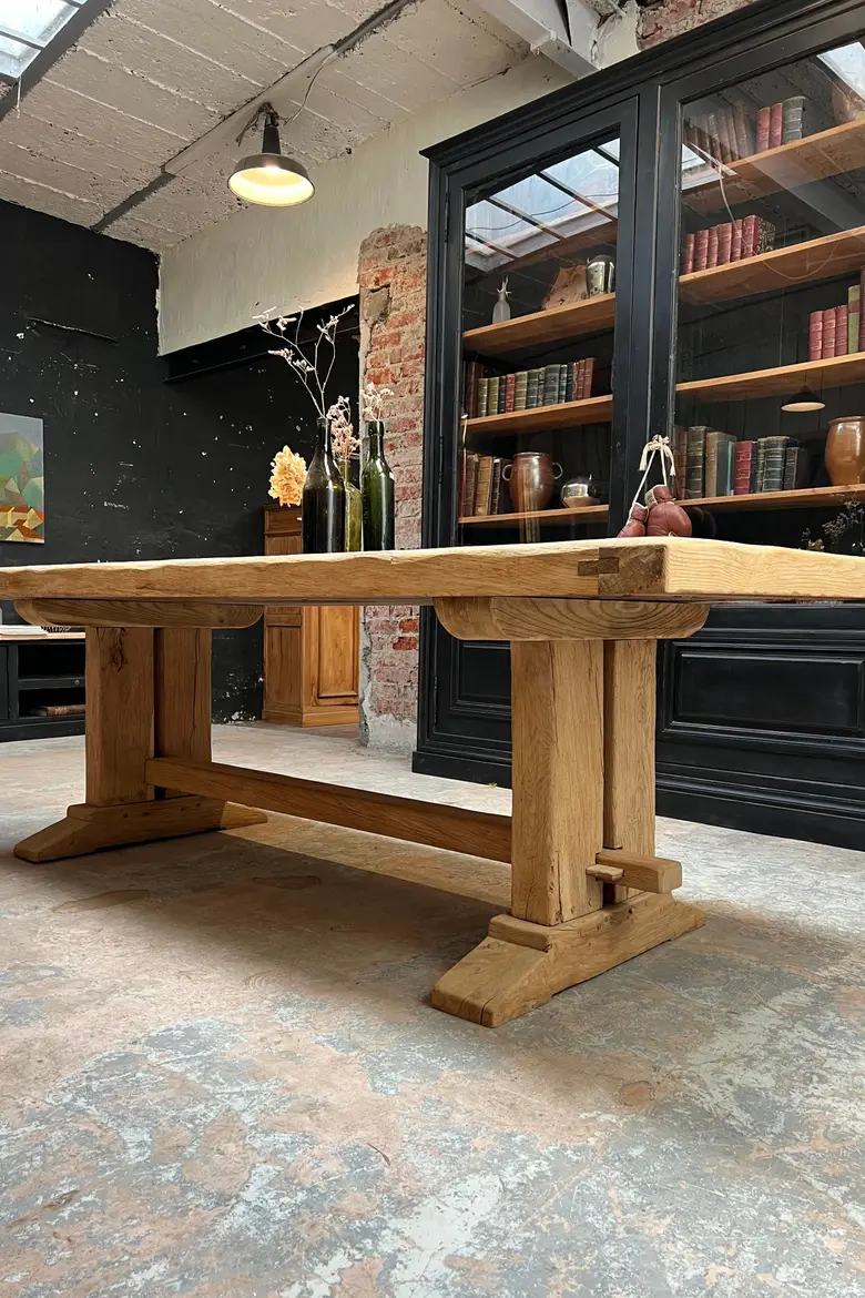 Table de monastère en chêne Début XXème