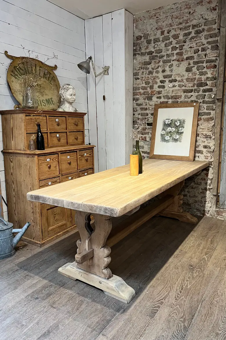 Table de monastère en chêne Début XXème