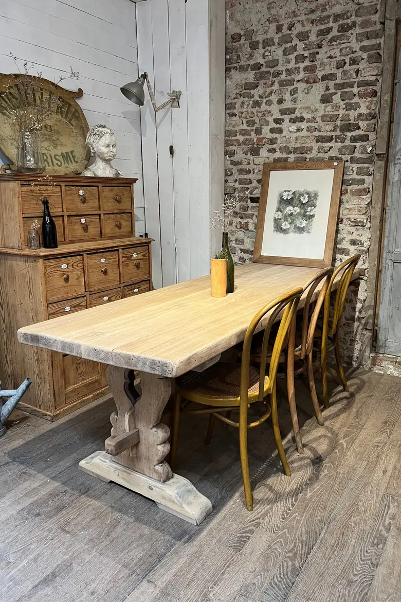 Table de monastère en chêne Début XXème