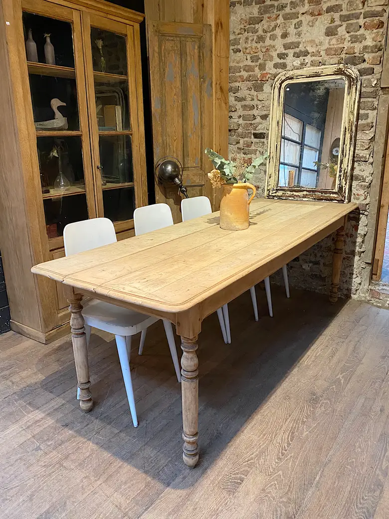 Table d’estaminet en hêtre Début XXème