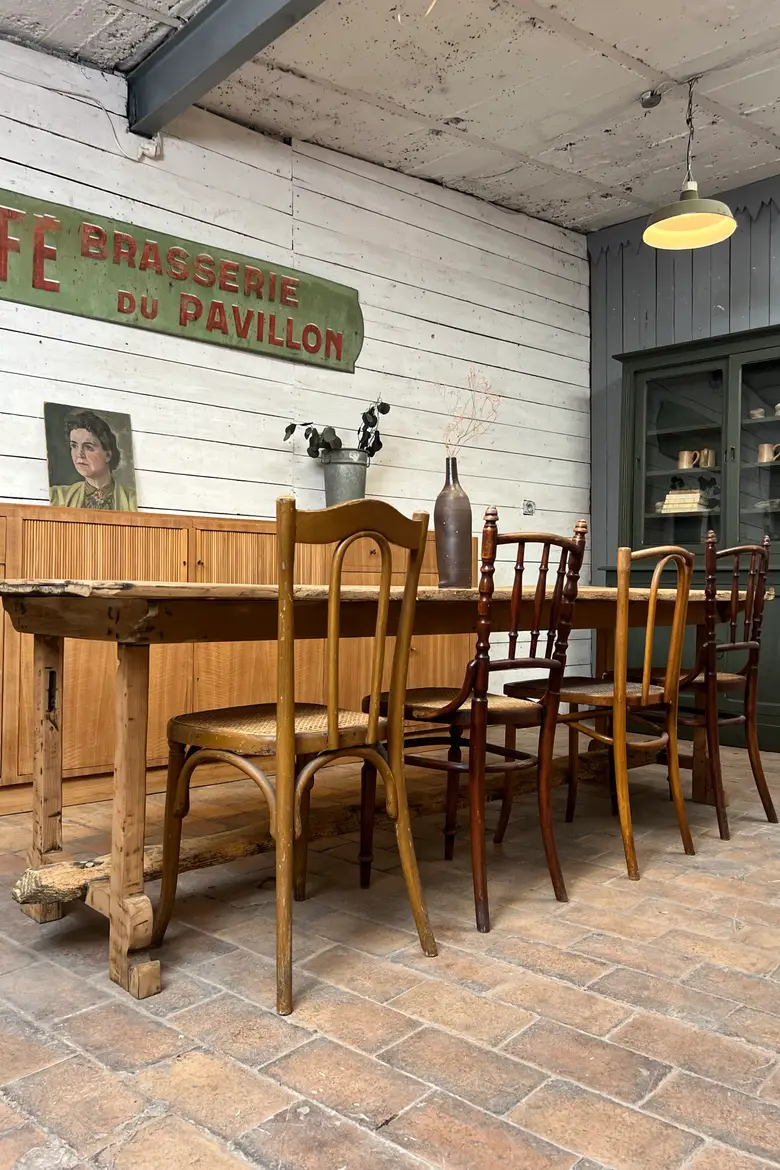 Table d’estaminet en peuplier - XIXe siècle