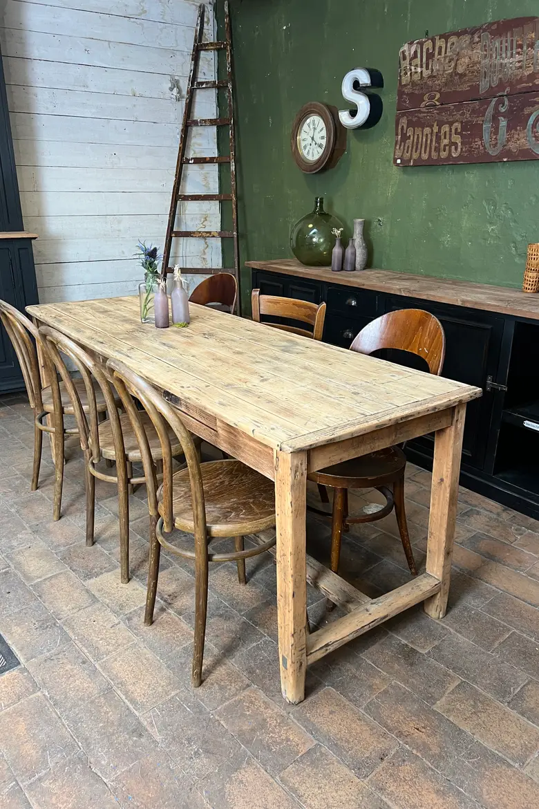 Table d'estaminet en sapin Début XXème