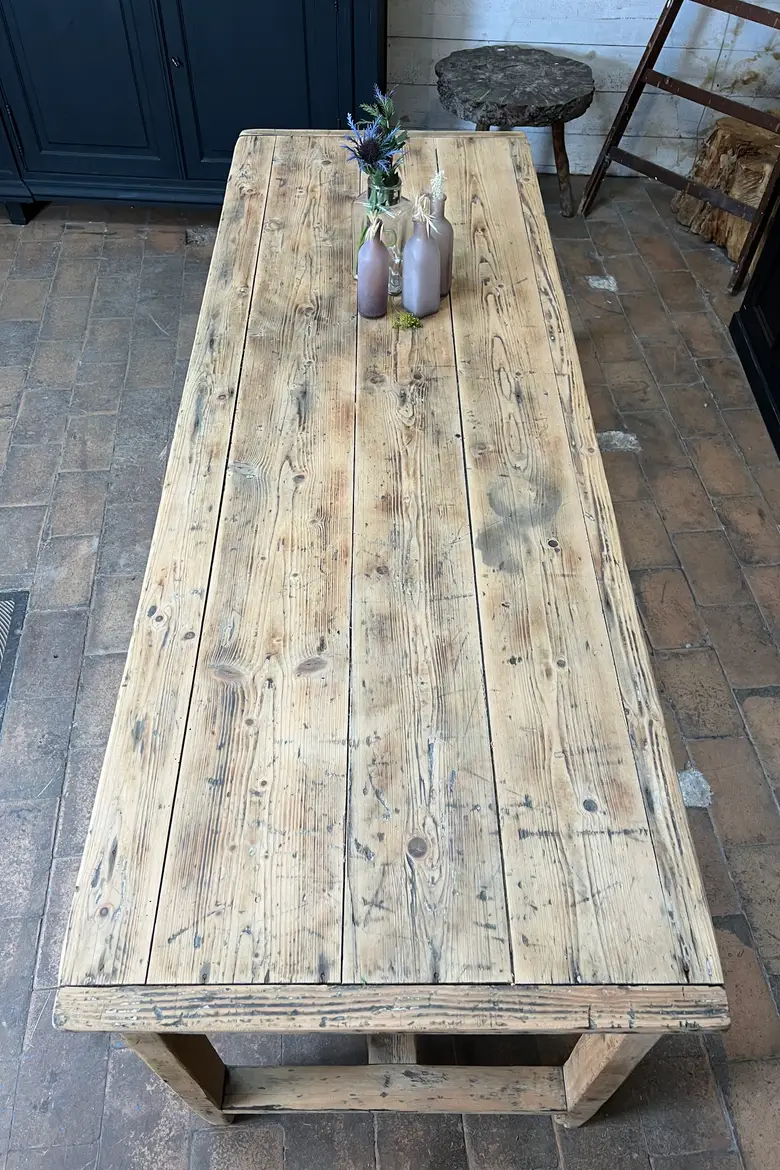 Table d'estaminet en sapin Début XXème