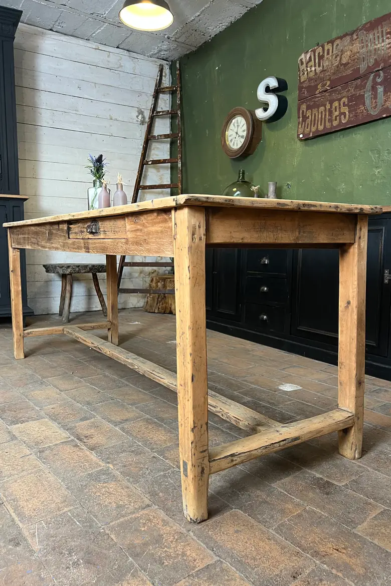 Table d'estaminet en sapin Début XXème