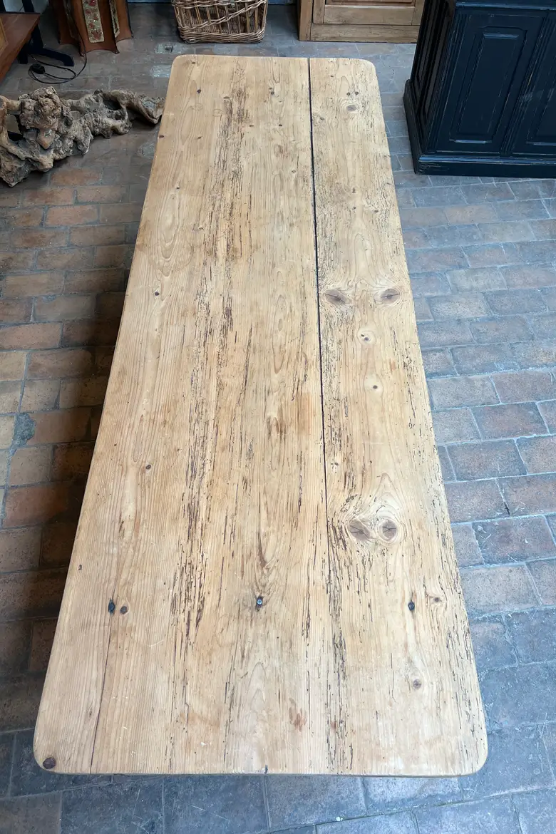 Table d’estaminet en sapin Début XXème