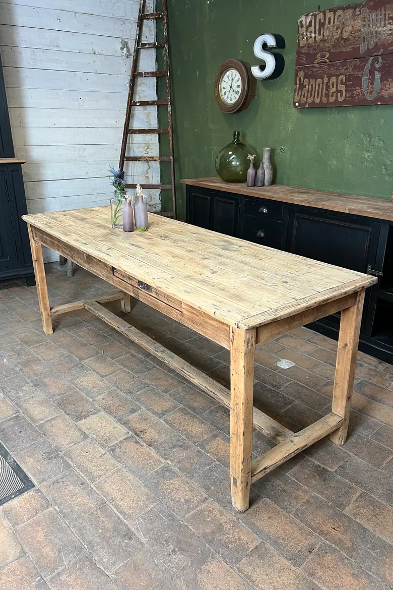 Table d'estaminet en sapin Début XXème