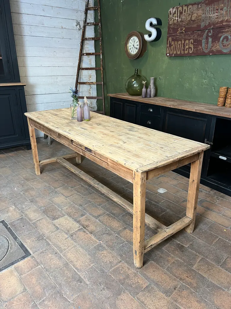 Table d'estaminet en sapin Début XXème