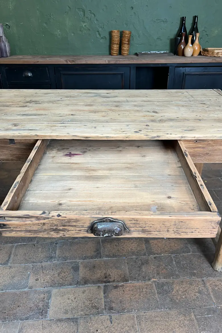 Table d'estaminet en sapin Début XXème