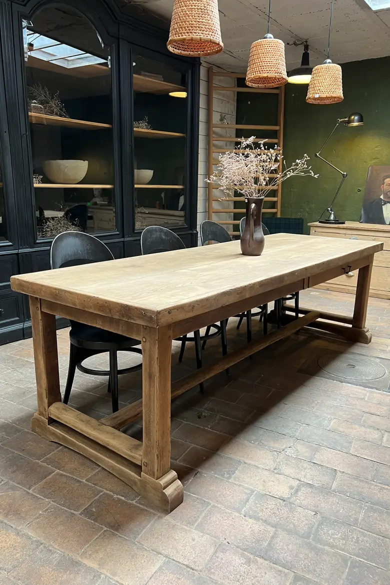 Table d’office en chêne 19ème