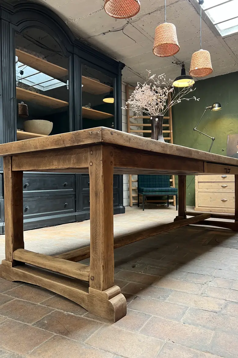 Table d’office en chêne 19ème