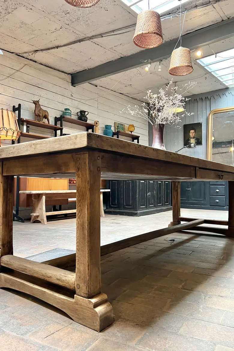 Table d’office en chêne 19ème