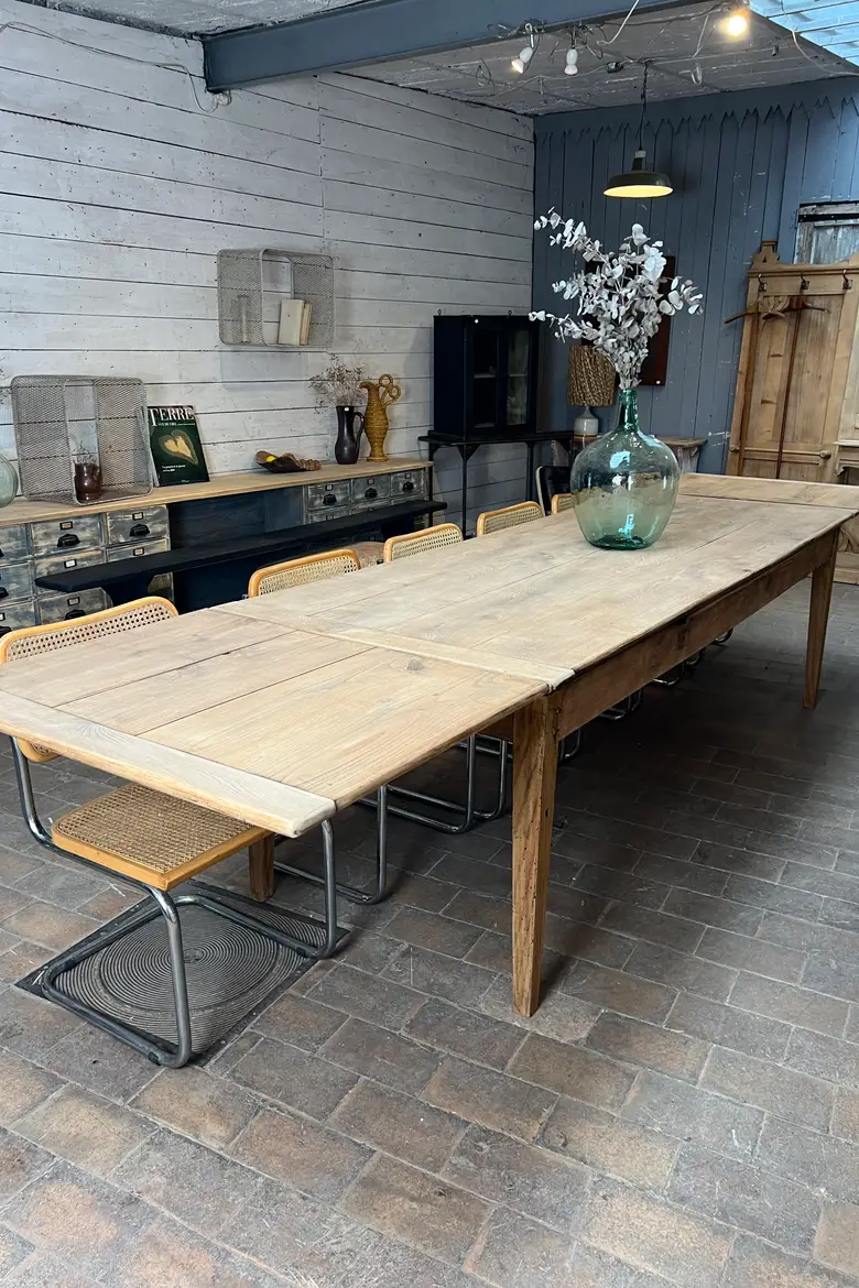 Table en chêne à rallonges