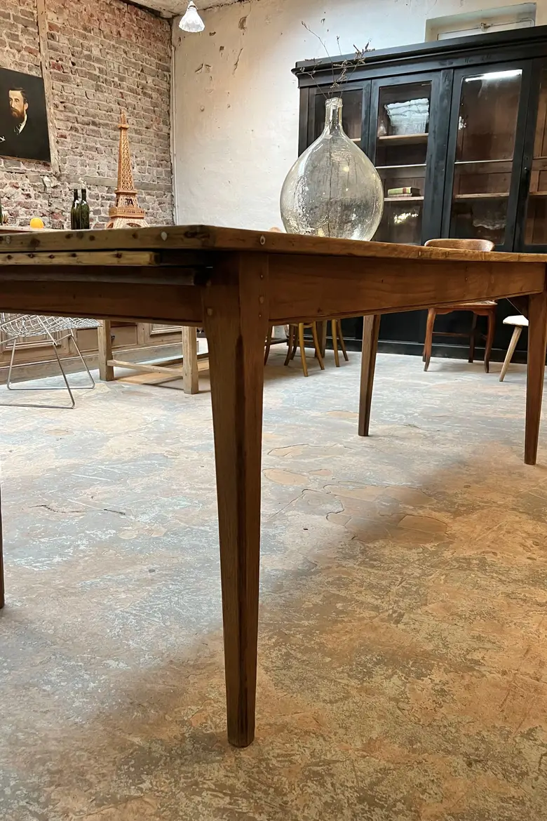 Table en chêne à rallonges Début XXème