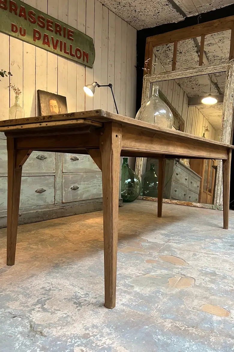 Table en chêne à rallonges Début XXème