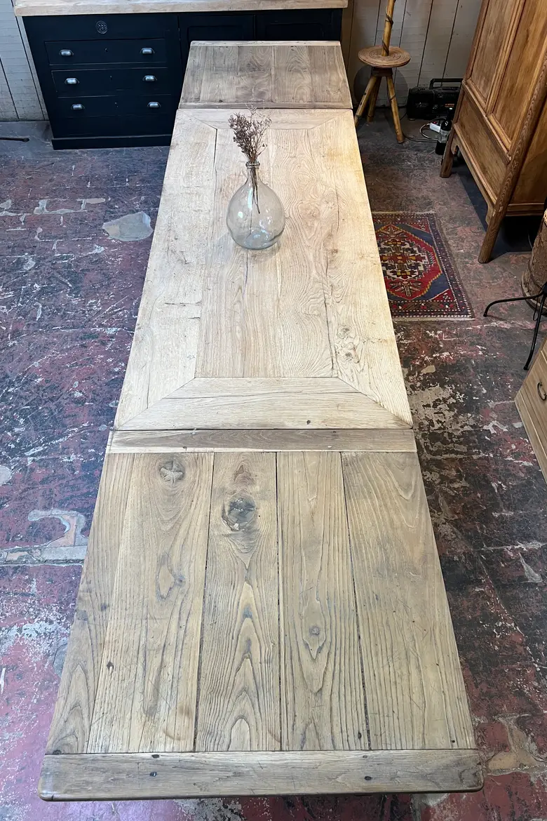 Table en chêne à rallonges Début XXème