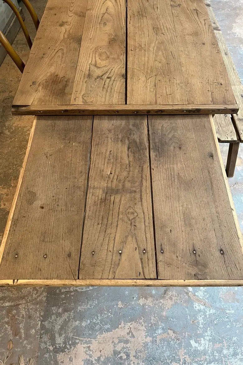 Table en chêne à rallonges Début XXème