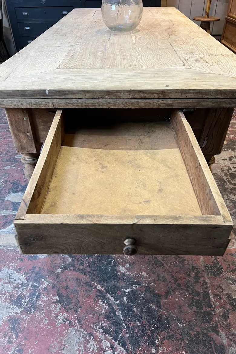 Table en chêne à rallonges Début XXème