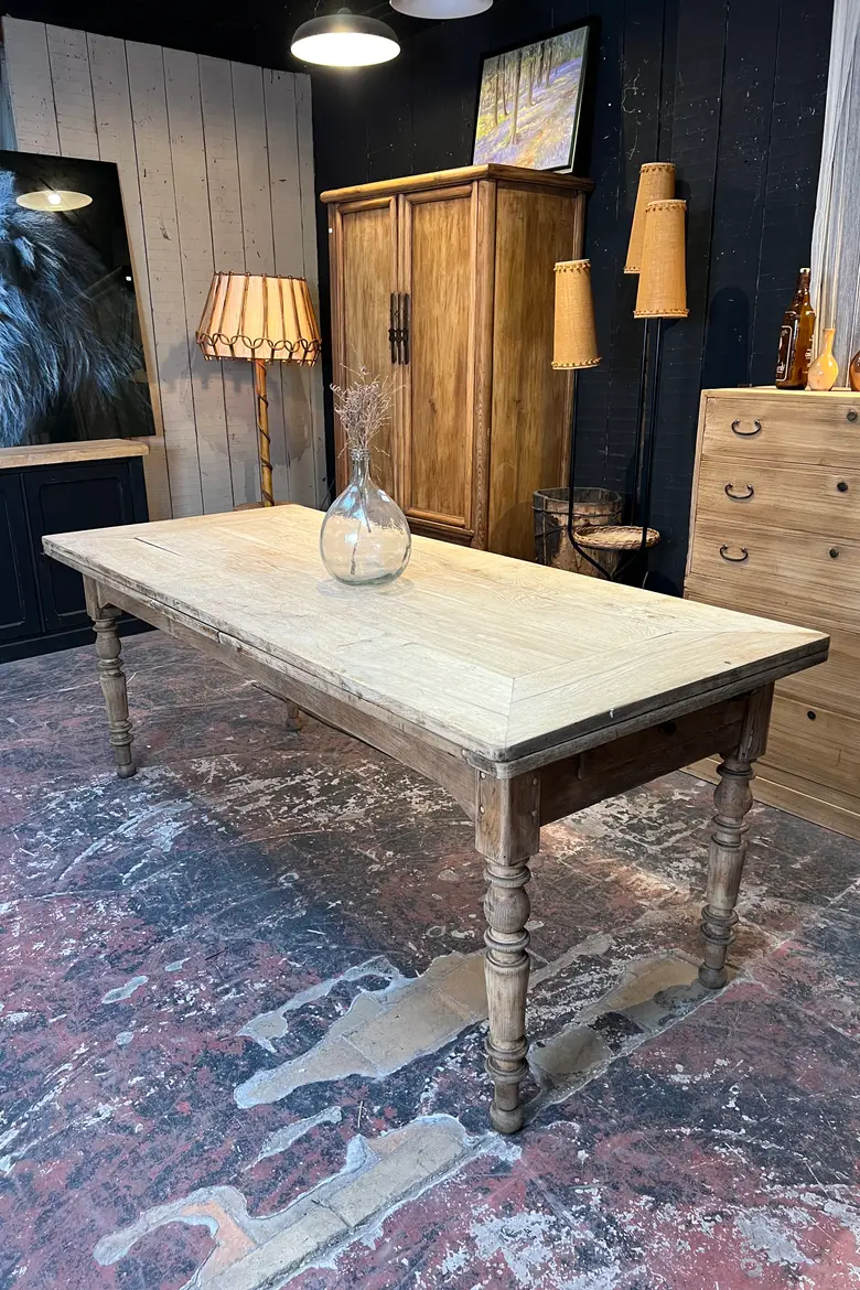Table en chêne à rallonges Début XXème