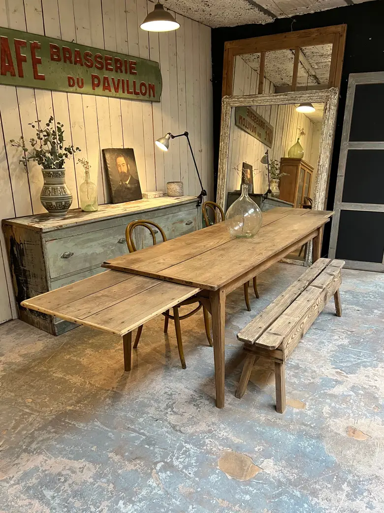 Table en chêne à rallonges Début XXème